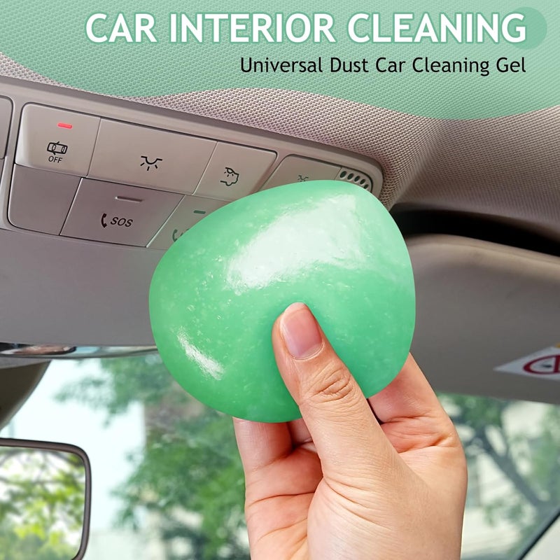 TeSabMi Car Cleaning Gel Car Cleaning Putty Car Putty Car Interior Cleaner Car Slime Car Detailing Kit Car Accessories Gifts for Men Women Stocking Stuffers Green - Image 2
